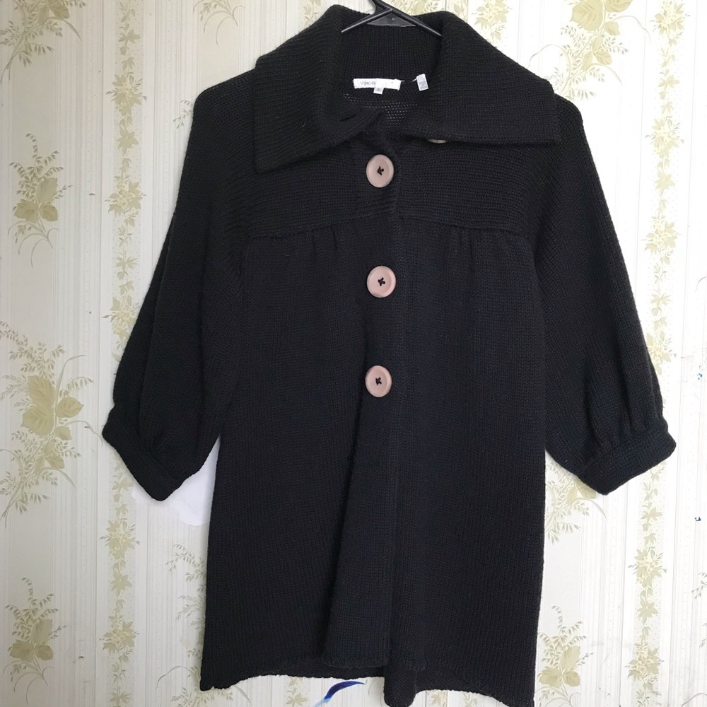 Vince 3/4 sleeve knit cardigan